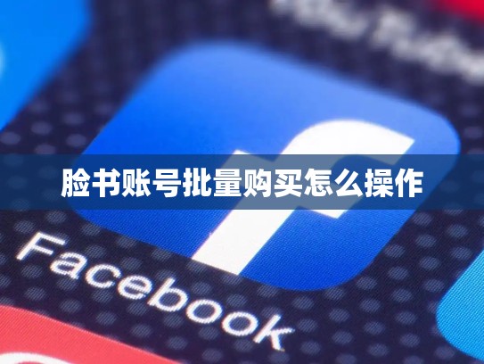 脸书账号批量购买怎么操作